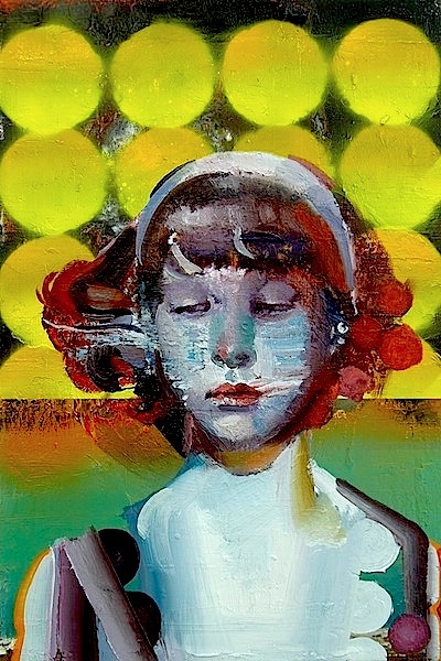 Rayk Goetze: o.T. [Porträt 1], 2016, oil and acrylic on canvas, 60 x 40 cm

